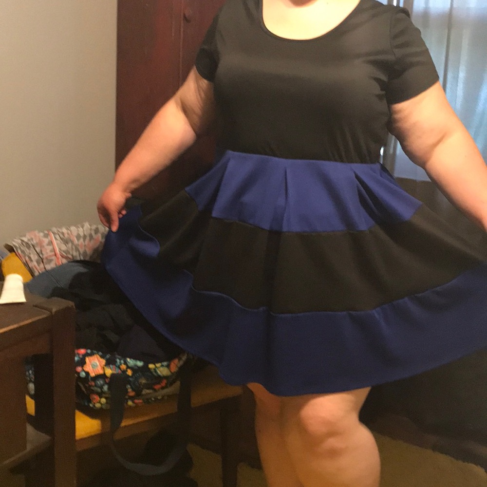 Blue & black mini dress size 3 x